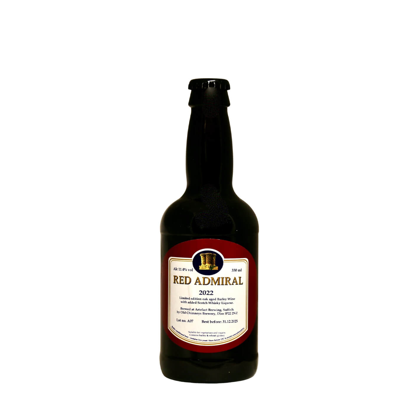 Old Chimneys – Red Admiral 2022 BA Barley Wine (1 per customer)
