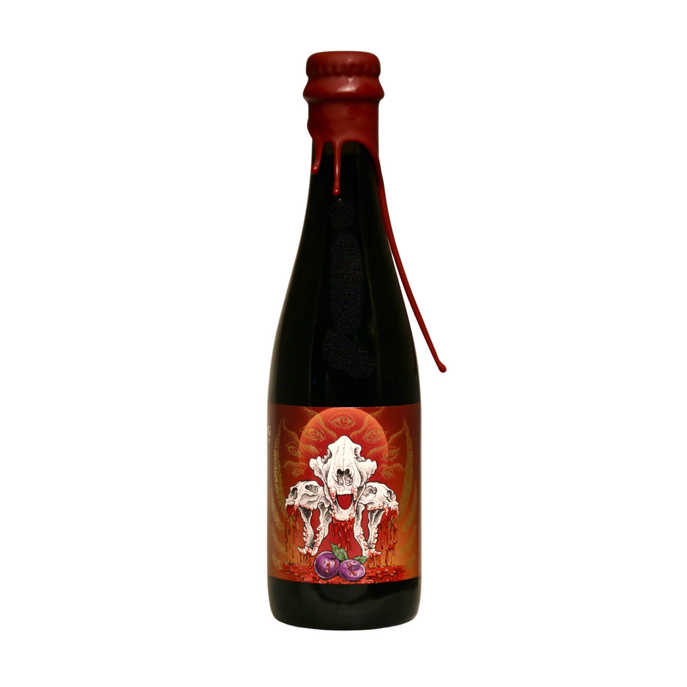 Holy Goat / Heist – BA Crimson Fang Calvados BA Flanders Red aged on Smoked Plums