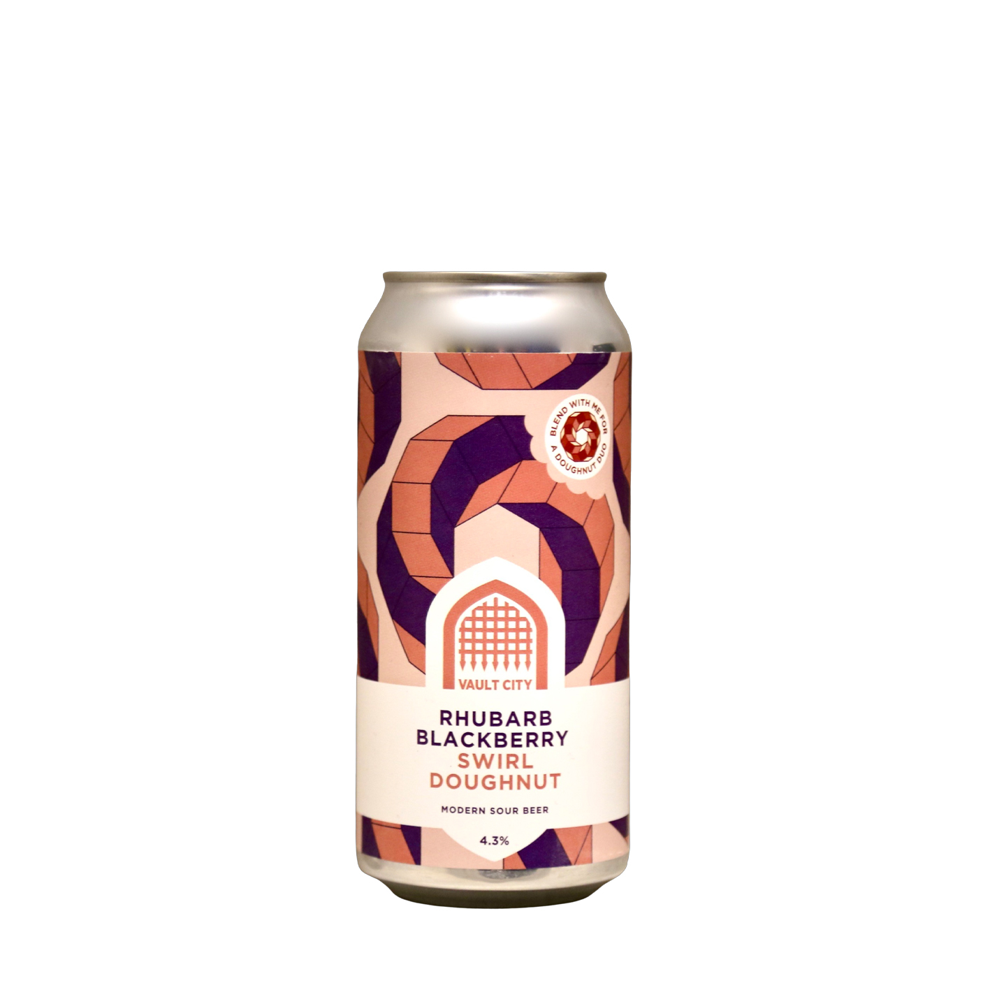 Vault City Brewing - Rhubarb Blackberry Swirl Doughnut