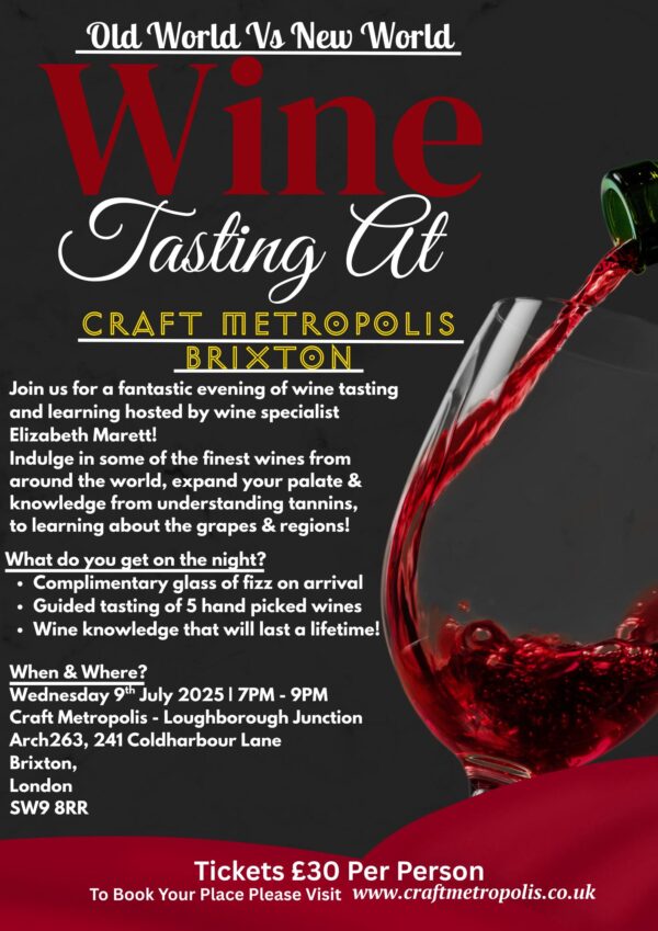 Event - Old World vs New World Wine Tasting, Wed 9th July